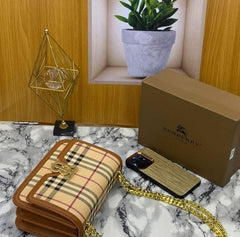 Burberry TB Monogram Quilted Shoulder Bag With OG Box Dust Bag (Cheks-BR505 Lattice)