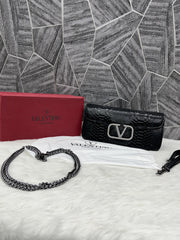 Valentino V Loco Croc Skin Premium Black With OriginalBox