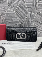 Valentino V Loco Croc Skin Premium Black With OriginalBox