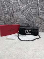 Valentino V Loco Croc Skin Premium Black With OriginalBox