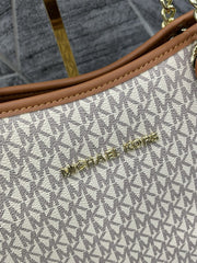 Michael Kors Jet Set Tote Travel Signature With Dust Bag (19015 Beige Brown)