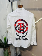 Balmain paris imported italian Lycra Streatch Fabric Premium Back Printed Shirt