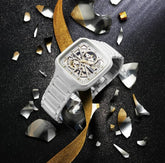 Rado True Square Automatic Ceramic- White-Gold