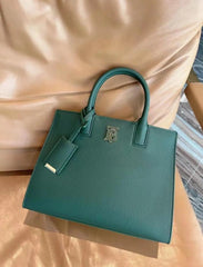 Burberry Frances Medium Satchel Bag With OG Box & Dust Bag BUR6268 Green
