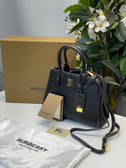 Burberry Frances Medium Satchel Bag With OG Box & Dust Bag BUR6268 Black