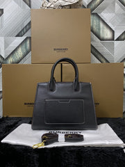 Burberry Frances Medium Satchel Bag With OG Box & Dust Bag BUR6268 Black