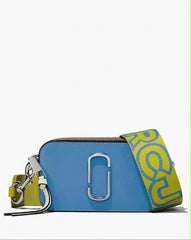 Marc Jacobs The Snap Shot Camera Sling Bag BlueGreenBrown With Dust Bag & OG Box