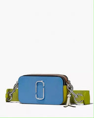 Marc Jacobs The Snap Shot Camera Sling Bag BlueGreenBrown With Dust Bag & OG Box