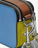 Marc Jacobs The Snap Shot Camera Sling Bag BlueGreenBrown With Dust Bag & OG Box