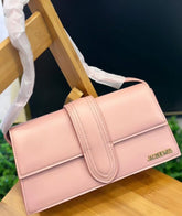 Jacquemus Leather LE Bambino Long Pink With Sling Strap OG Box & Dust Bag (6828-1 PINK)