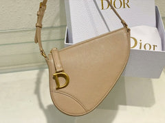 Christian Dior CD Saddle Rodeo Bag Pouch With OG Box & Dust Bag (379 Apricot)