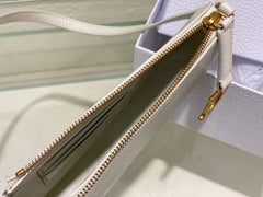 Christian Dior CD Saddle Rodeo Bag Pouch With OG Box & Dust Bag (379 White)