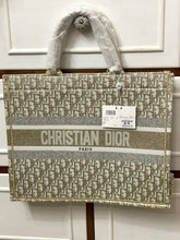 Christian Dior Book Tote Oblique Embroidery With OG Box & Dust Bag & Scarf (Gold M929 41Cm)