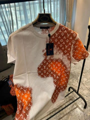 LOUIS VUITTON HALF MONOGRAM LOGO PRINT PREMIUM WHITE TSHIRT