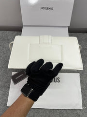 Jacquemus Leather LE Bambino Long Black With Sling Strap OG Box & Dust Bag (6828-1 White)