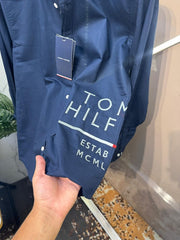 Tommy Hilfiger Navy Imported Cotton Fabric Full Sleeves Premium Shirt