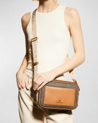 Michael Kors MK Logo Print MaeveCrossbody Bag With Dust Bag (CoffeeBrown-2318)