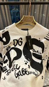 DOLCE GABBANA SPRAY PAINT PREMIUM FULL SLEEVES SWEATER FOR WOMENS