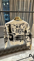 DOLCE GABBANA SPRAY PAINT PREMIUM FULL SLEEVES SWEATER FOR WOMENS