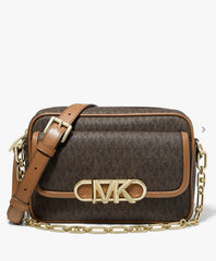 Michael Kors Parker camera Bag With OG Box & Dust Bag 100830 Coffee