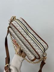 Michael Kors Parker camera Bag With OG Box & Dust Bag 100830 Beige