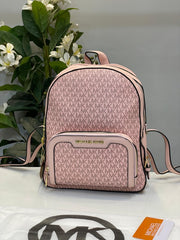 Michael Kors Double Zipper Backpack With Dust Bag (22M07-Pink)
