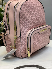 Michael Kors Double Zipper Backpack With Dust Bag (22M07-Pink)