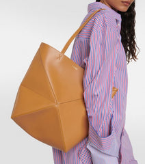 Loewe Limited Edition Puzzle Fold Tote Bag With OG Box & Dust Bag (Brown - 698)