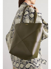 Loewe Limited Edition Puzzle Fold Tote Bag With OG Box & Dust Bag (Green - 699)