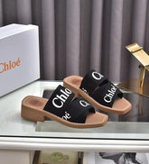 Chloe Woody Heeled Mules With Original Box & Dust Cover