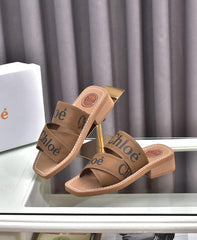Chloe Woody Heeled Mules With Original Box & Dust Cover