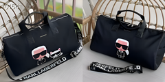Karl Lagerfeld Duffle Gym Bag With Dust Bag K523 Black