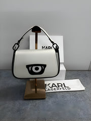 Karl Lagerfeld x Darcel Disappoints Print Crossbody Bag White With OG Box & Dust Bag (KB032 White)