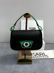 Karl Lagerfeld x Darcel Disappoints Print Crossbody Bag Black With OG Box & Dust Bag (KB032 BLACK)