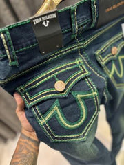 TRUE RELIGION DENIM IMPORTED GREENISH BLUE