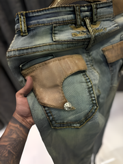 ROMAN DENIM IMPORTED LEATHER PATCH