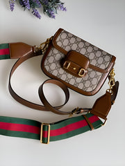 Gucci horse Bit Crossbody Sling With OG Red Box Dust Bag 658574