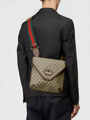 Gucci GG Supreme Web Neo Vintage Medium Messenger Beige New Acero With Dust Bag 698604