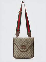 Gucci GG Supreme Web Neo Vintage Medium Messenger Beige New Acero With Dust Bag 698604