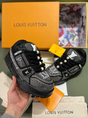 UA Louis Vuitton Swarovski Crystal Trainer Black Diamond