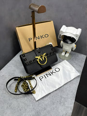 Pinko Love Studded Crossbody Bag With OG Box & Dust Bag Black 9917