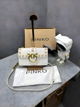 Pinko Love Studded Crossbody Bag With OG Box & Dust Bag White 9917