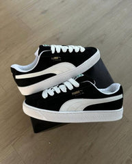puma suede xl white black with extra lace As3 433