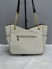Michael Kors Beige Brown Chain Tote With DustCover Premium Quality