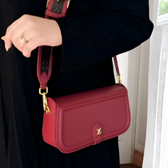 Louis Vuitton LV Canta Officer Pochette Bag With OG Box & Dust Bag & Shoulder Strap (Red - 1020)