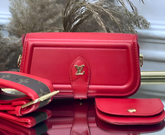 Louis Vuitton LV Canta Officer Pochette Bag With OG Box & Dust Bag & Shoulder Strap (Red - 1020)