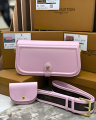 Louis Vuitton LV Canta Officer Pochette Bag With OG Box & Dust Bag & Shoulder Strap (Pink - 1023)