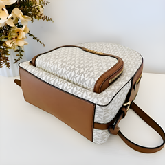 Michael Kors MK Jaycee Backpack With Dust Bag (White - 974)