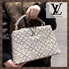 Louis Vuitton LV Capucines M46042 Premium Quality Leather Bag With OG Box & Dust Bag & Extra Shoulder Strap (White - 300)