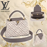 Louis Vuitton LV Capucines M46042 Premium Quality Leather Bag With OG Box & Dust Bag & Extra Shoulder Strap (White - 300)